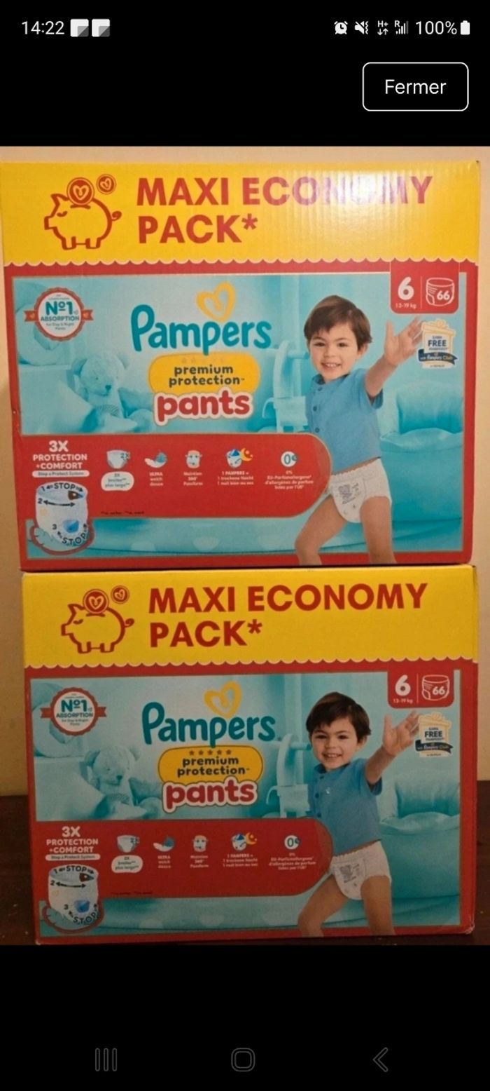 2 packs de 66 couches