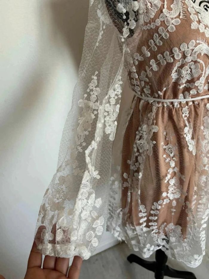 Robe courte en dentelle blanche 36 - photo numéro 8