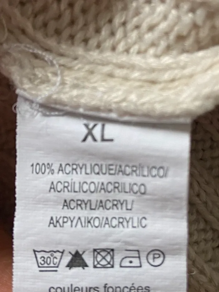 Pull blanc crème - photo numéro 3