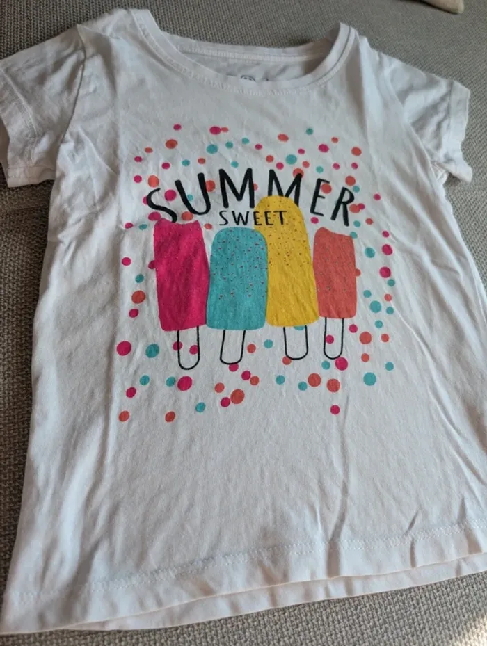 T-shirt manche courte summer fille 4 ans