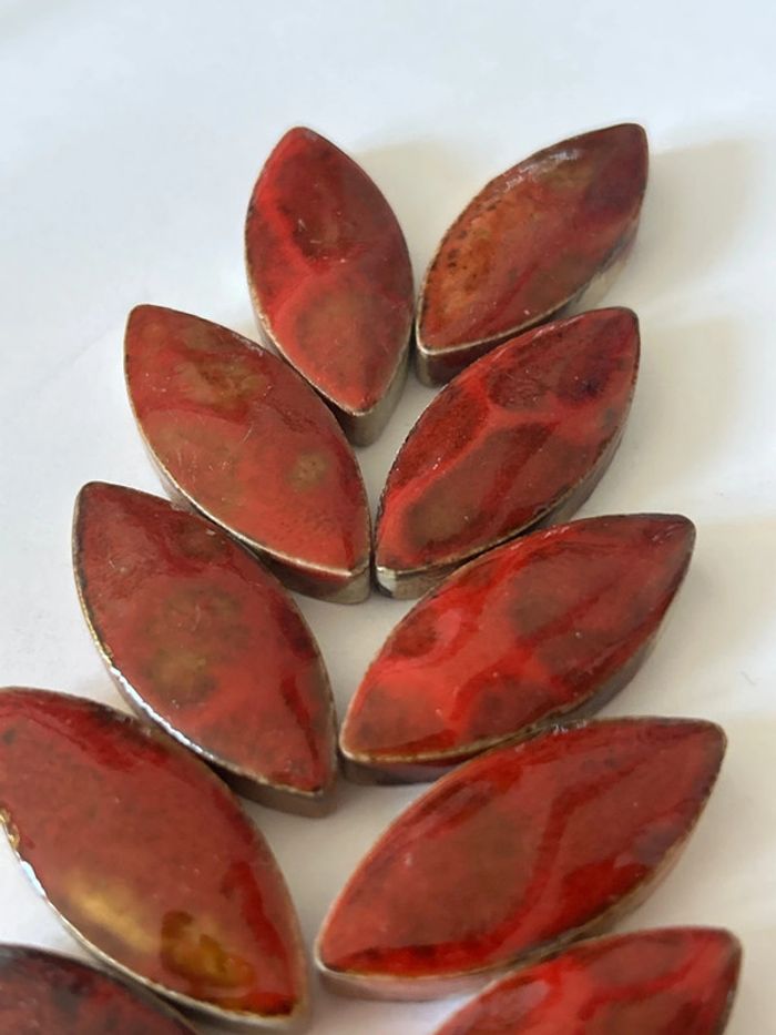 B34, fin de stock, 14 cabochons en céramique - photo numéro 2