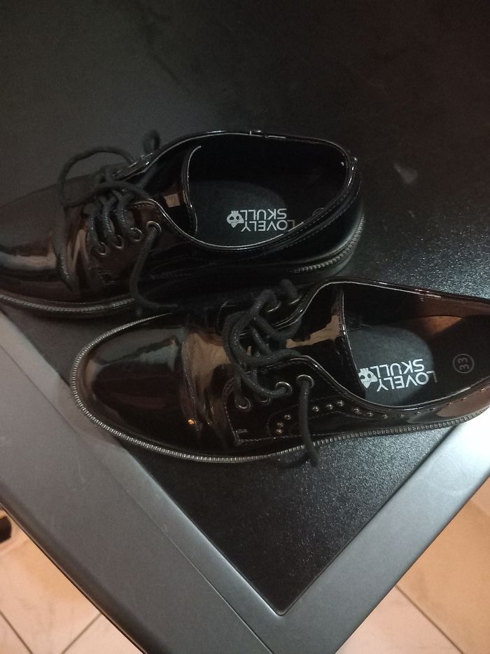 Chaussures fille noir vernis - photo numéro 3