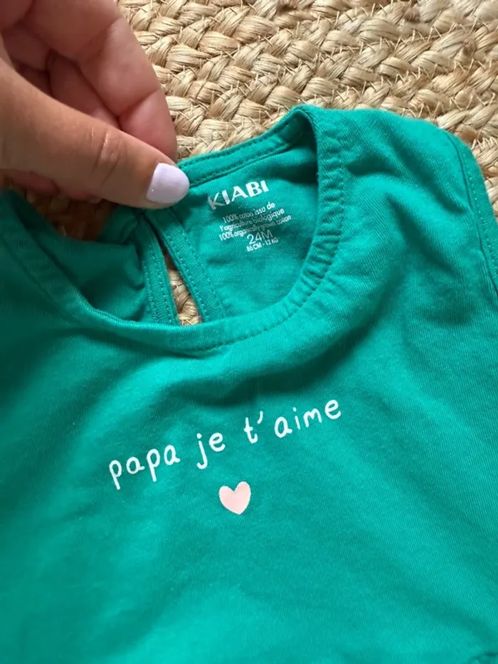 Robe verte - taille 24 mois - photo numéro 2