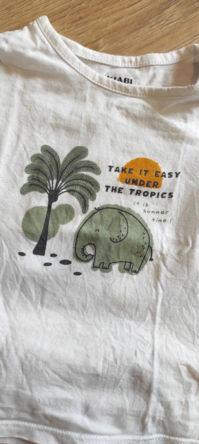 Ensemble Kiabi 18mois t-shirt + short - photo numéro 2