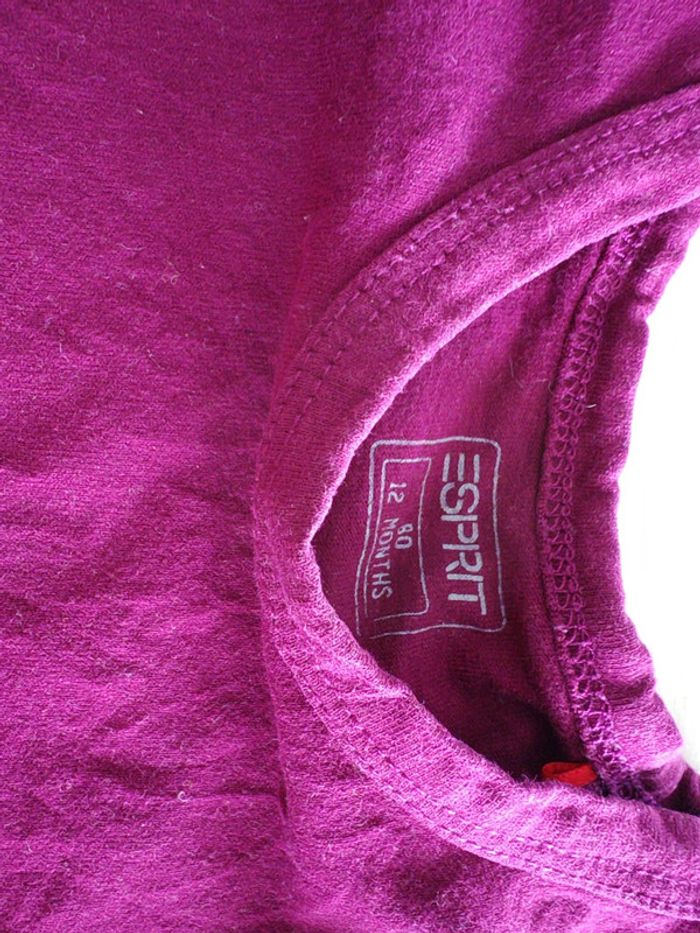 T shirt manches longues violet 12 mois esprit - photo numéro 2