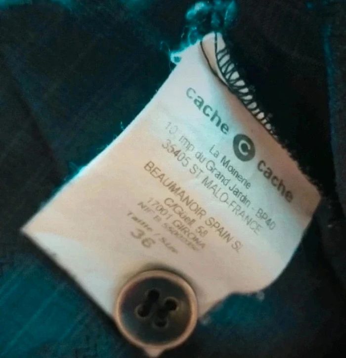 Tunique blouse longue à carreaux taille 36 - photo numéro 7