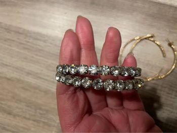 Lot de deux anneaux créoles boucles d’oreilles