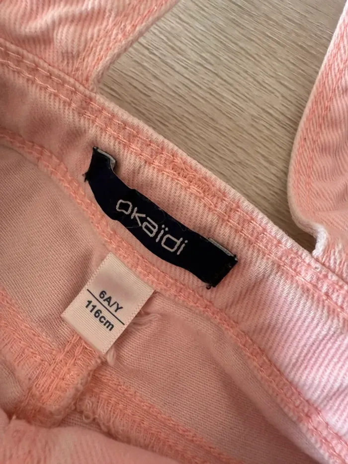 Salopette jeans rose Okaïdi 6 ans - photo numéro 6
