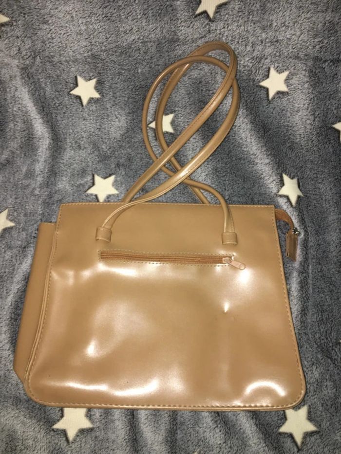 👻 très joli sac à main simili cuir camel /marron clair - photo numéro 2