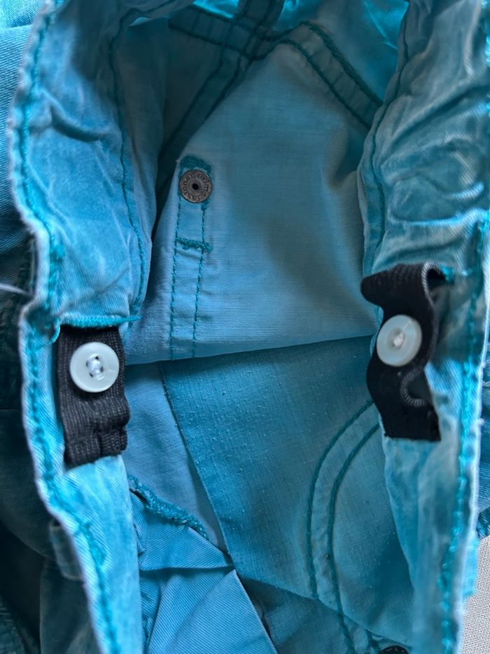 Short cargo bleu vert délavé 8 ans Orchestra - photo numéro 6