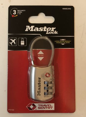 Master Lock 4688 Cadenas TSA pour bagages