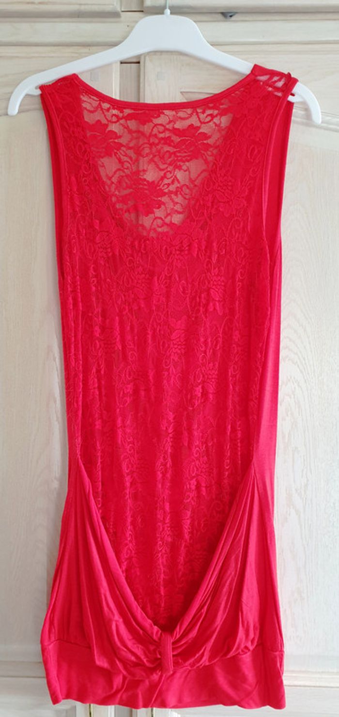 Haut dentelle rouge - Taille M