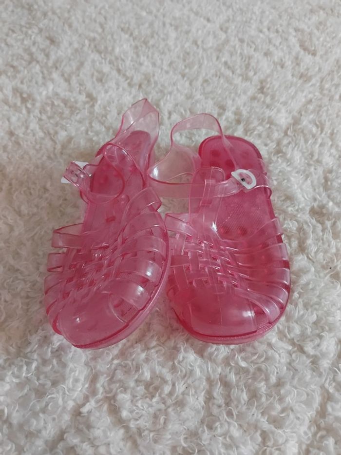 🩰 Sandalettes, chaussures de plage fille - Rose fuchsia - Pointure 29