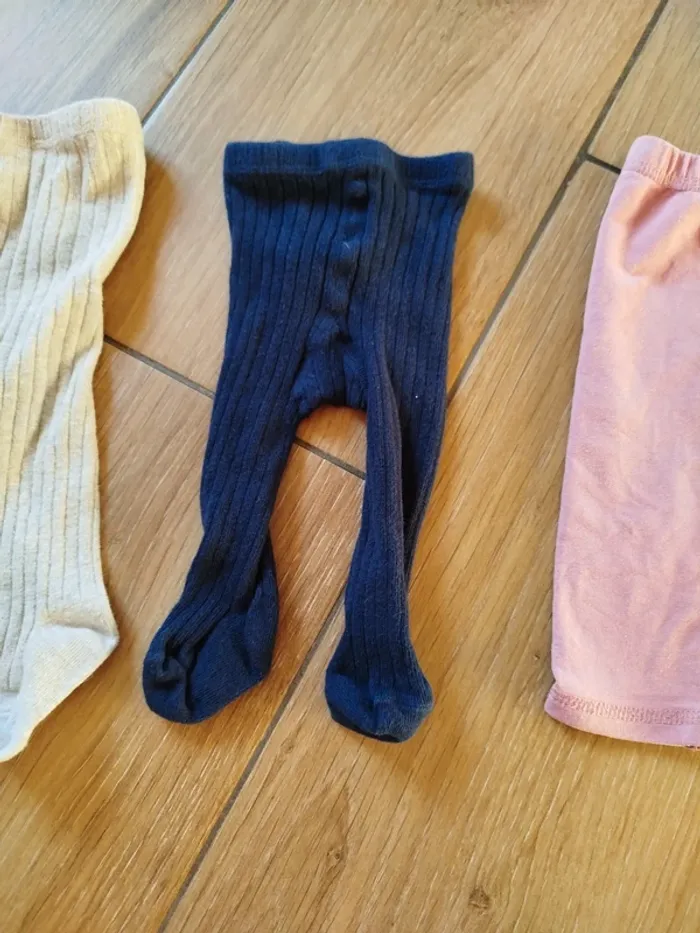 Lot 1 pantalon + 3 collants bébé fille 3 mois - photo numéro 3