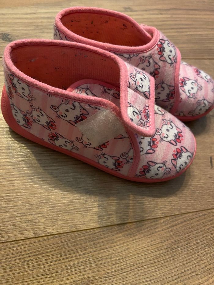 Chaussons roses chat T27 - photo numéro 5