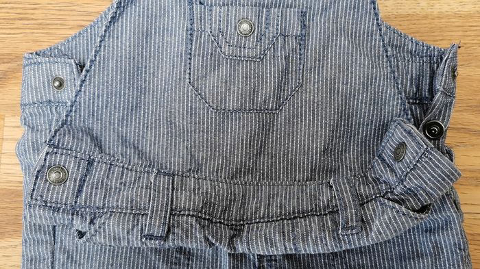 Salopette rayée bleu-blanc Obaïbi 6 mois - photo numéro 4