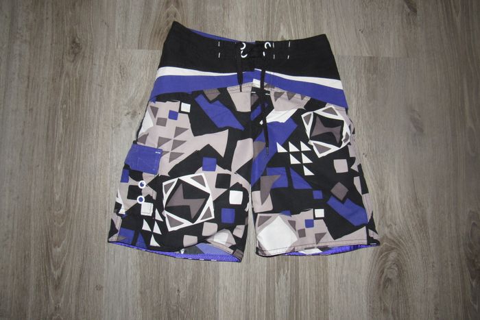 SHORT DE BAIN GRIS / NOIR / VIOLET GARÇON "LINB" - 8 ANS - n°01