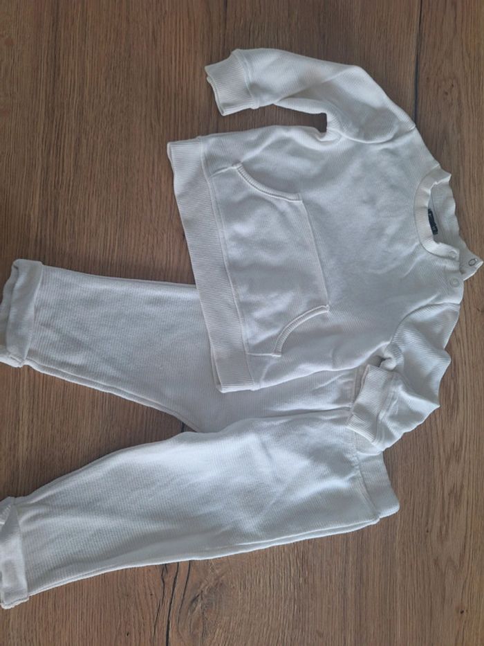 Ensemble kiabi 12 mois blanc