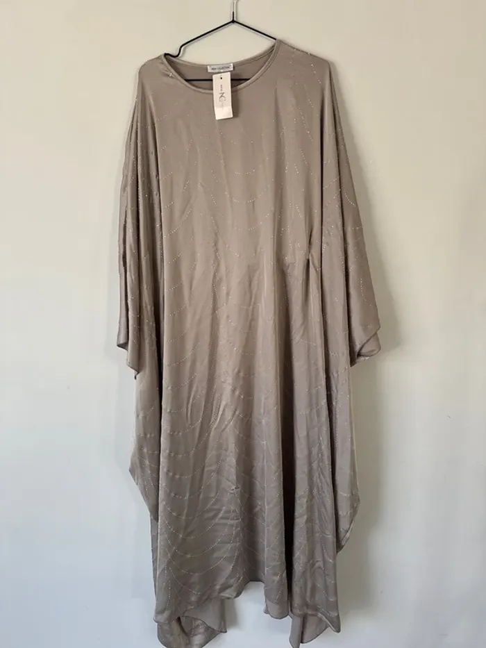👗 Abaya strass longue manche courte - neuf avec étiquette - new collection- taille unique