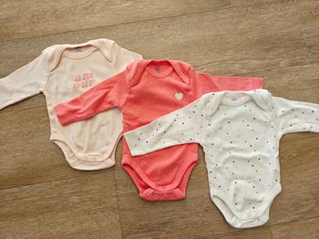 Lot 3 bodies 3 mois manches longues 