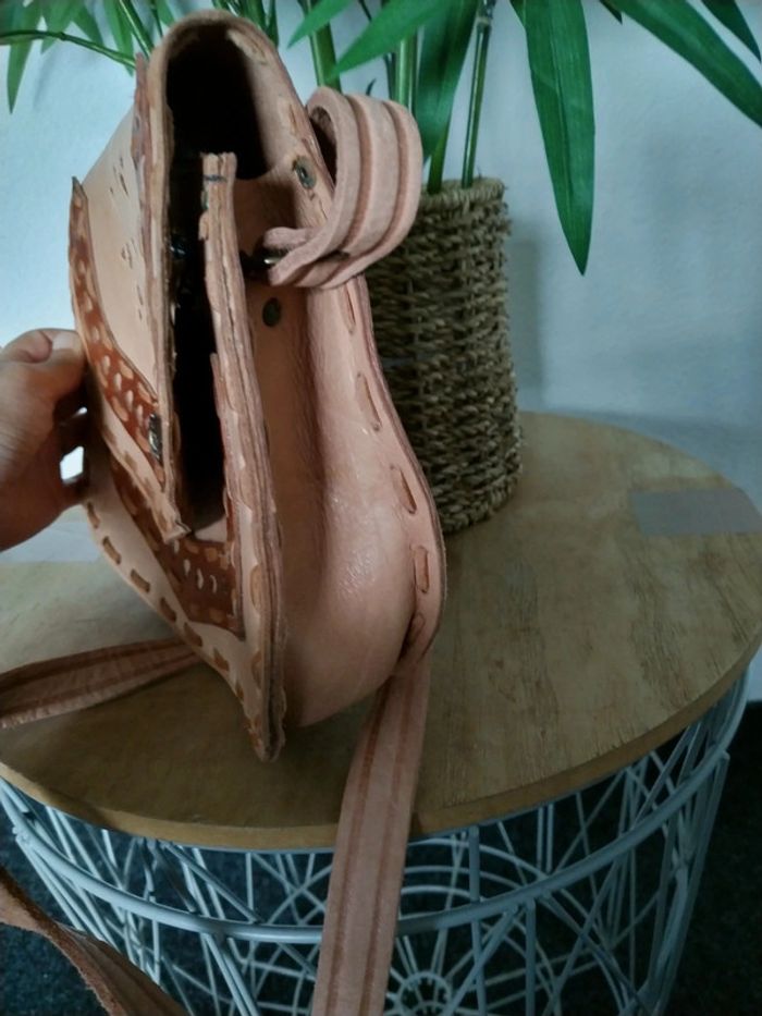 Sac bandoulière en cuir, fabrication artisanale - photo numéro 6