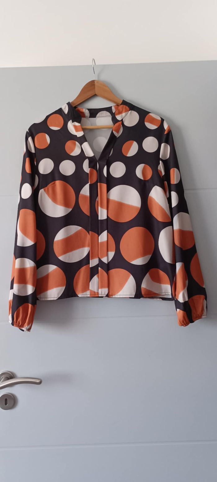 Blouse imprimée manches longues col V Shein Taille L 40/42