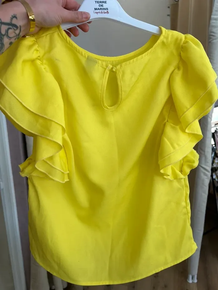 Top femme t-shirt femme taille 38 jaune - photo numéro 3