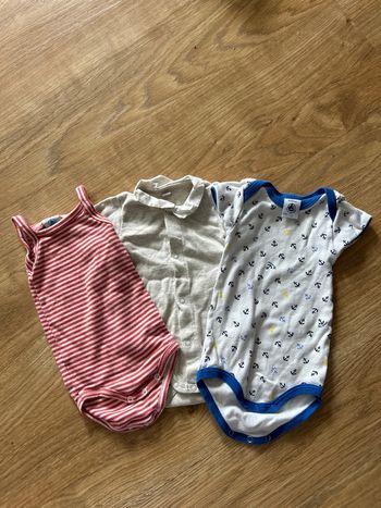 Lot de 3 bodys petit bateau