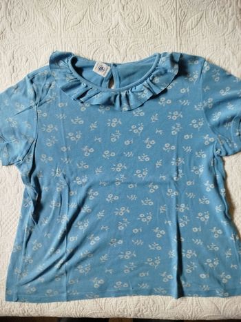 T-shirt petit bateau bleu manche courte 12 ans 152 cm