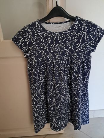 Robe longue à manches courtes, bleu marine Vertbaudet 10 ans