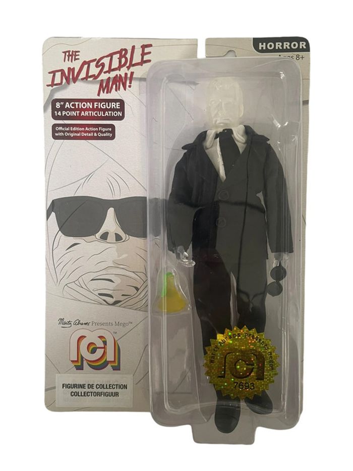 Figurine The Invisible Man 8’´ action figure Mego Horror neuf