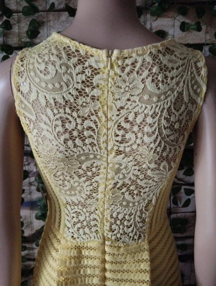 🌸Robe dentelle jaune Just for You Neuve Taille 36🌸 - photo numéro 6
