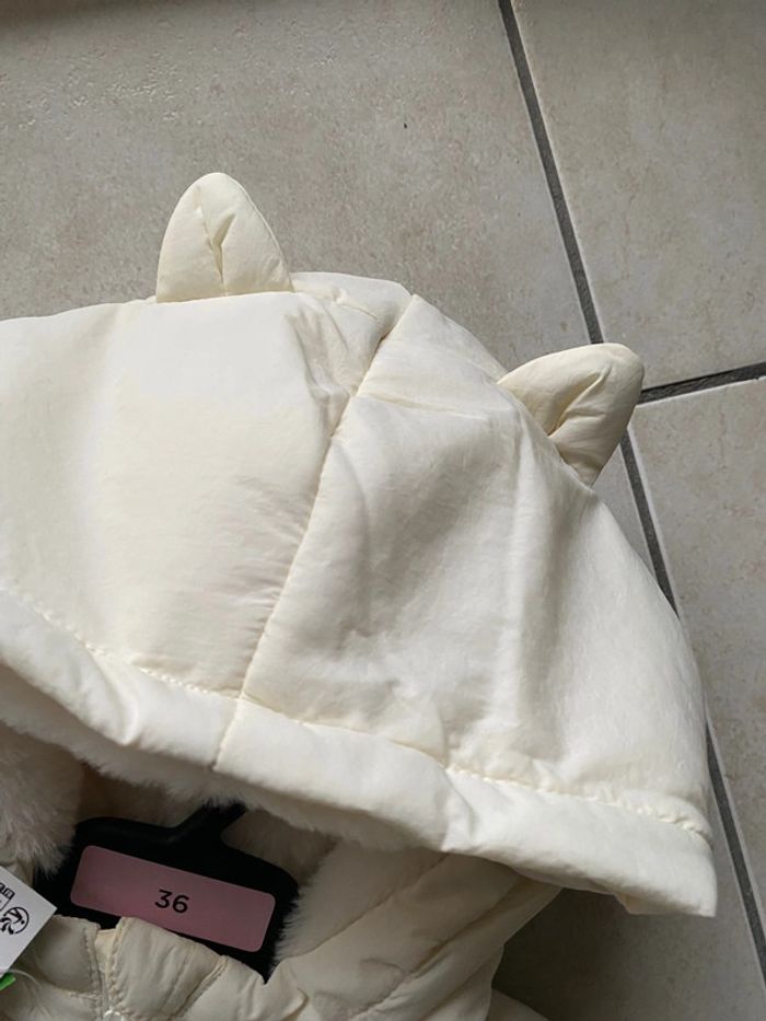 Veste doudoune crème fille 36 mois Tex - photo numéro 6