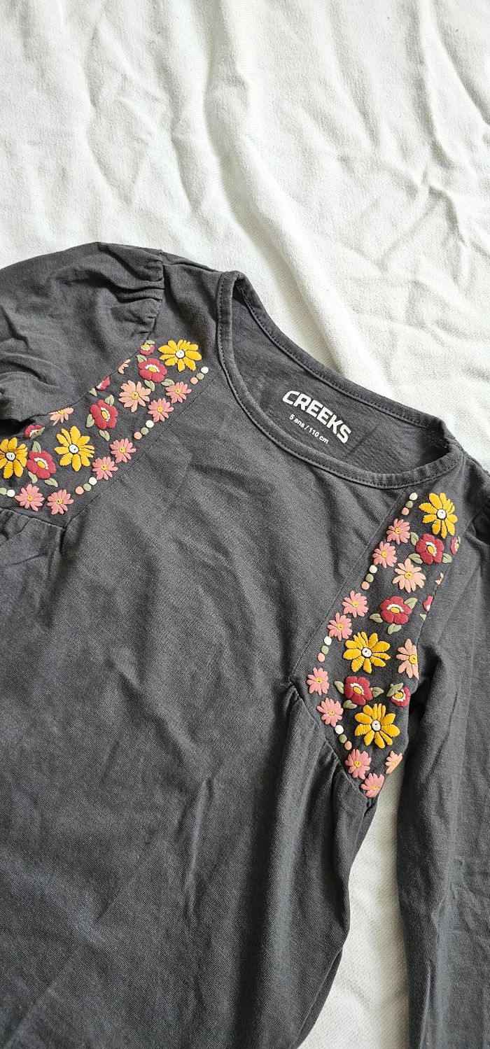 T-shirt manches longues fille Taille 5 ans - photo numéro 5