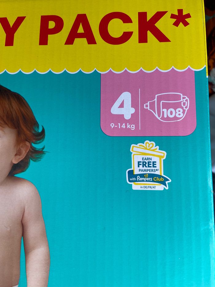 104  couches Pampers Baby dry T4 - photo numéro 2