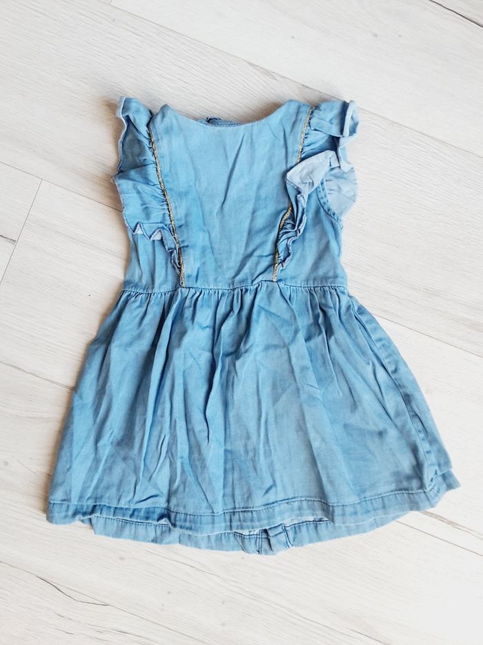 Vêtement bébé fille robe jean bleue Kiabi 18 mois