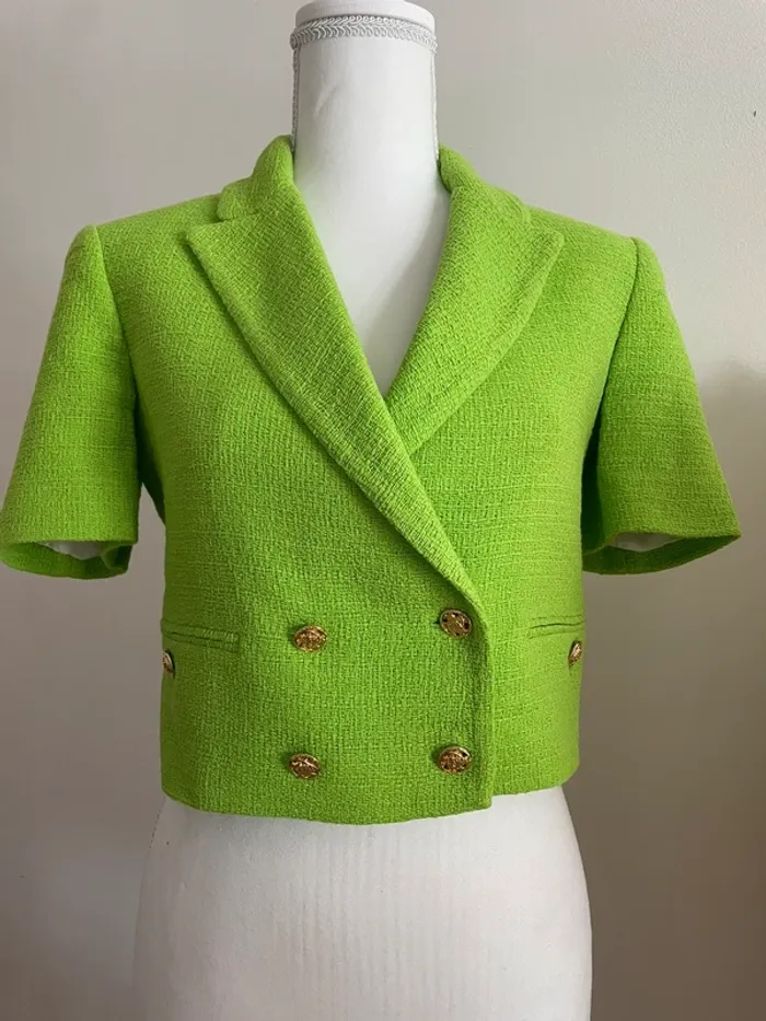 Veste blazer Zara cropped croisée taille XS - photo numéro 3