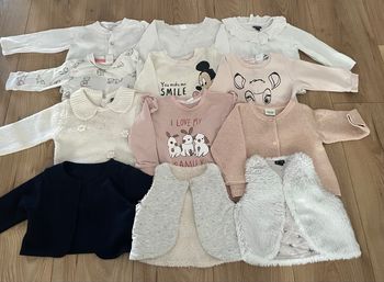 Lot pull et gilet fille 9 mois 