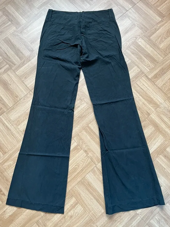 Pantalon en soie a jambes larges noir vintage Charlie Joe - photo numéro 3
