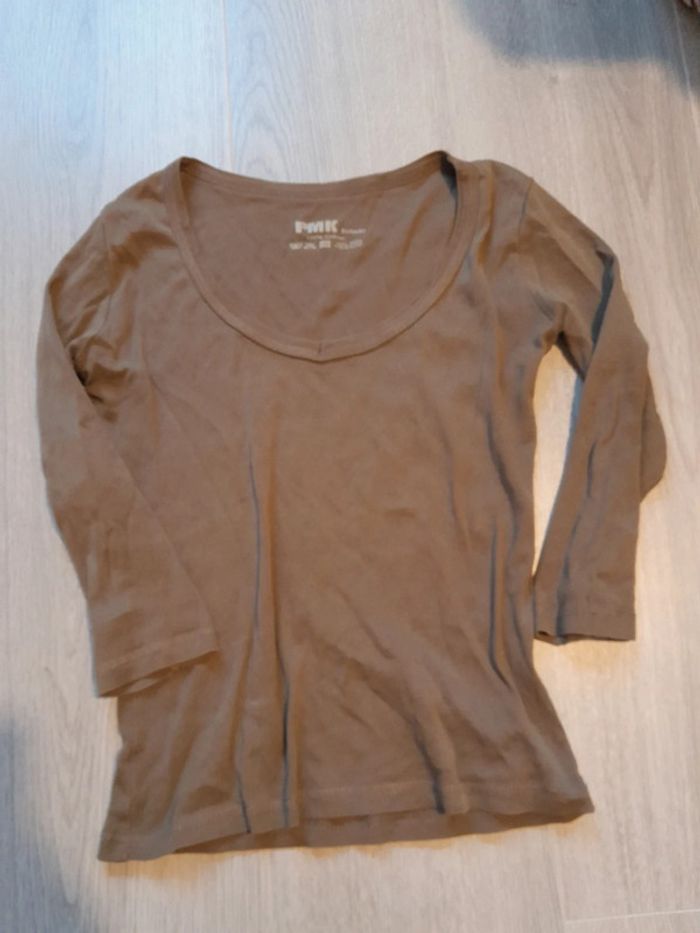 Pimkie t-shirt manches 3/4 kaki taille s