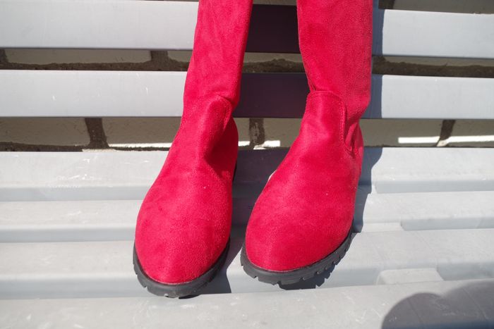 Bottes Cuissardes Lacets rouge T39 - photo numéro 2