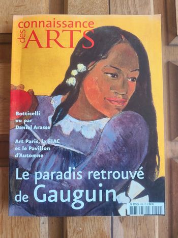 Magazine connaissance des arts Botticelli Daniel Arasse FIAC Gauguin numéro 609