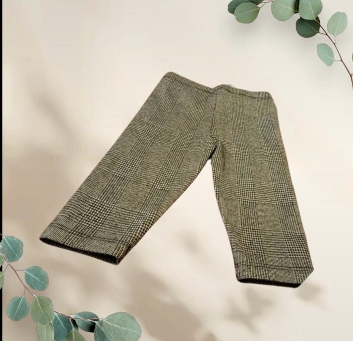 Pantalon Bébé Fille 6 Mois - Motif Prince de Galles Gris - Confortable et Tendance - photo numéro 2