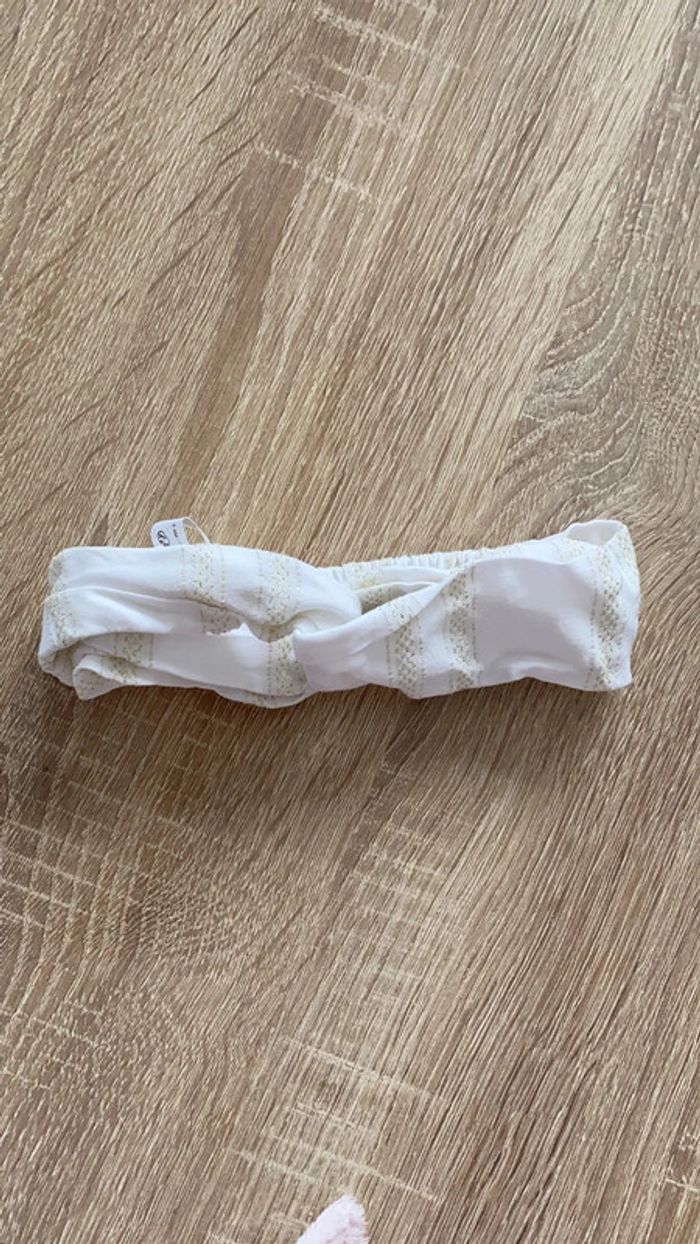 Bandeau blanc et doré TAO