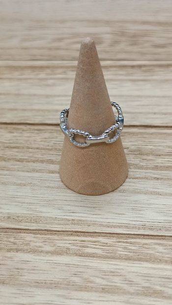 Jolie bague acier inoxydable argenté
