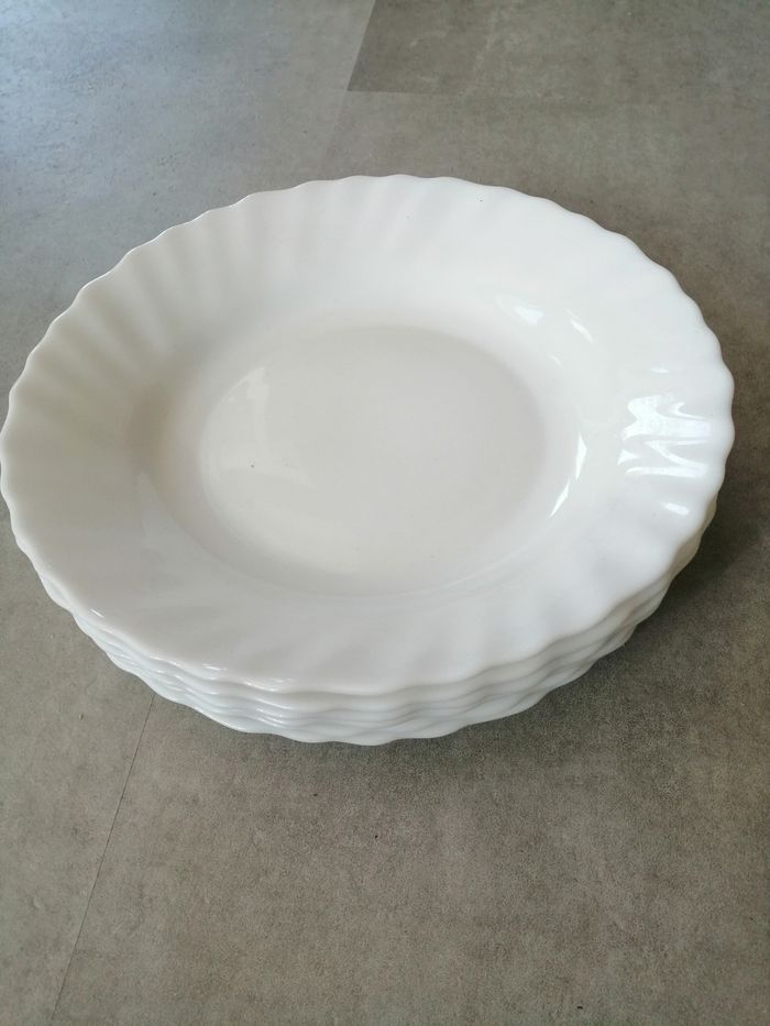 lot de 6 assiettes creuses blanche