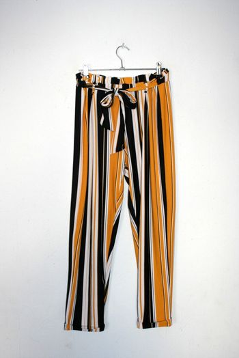 Pantalon fluide rayé