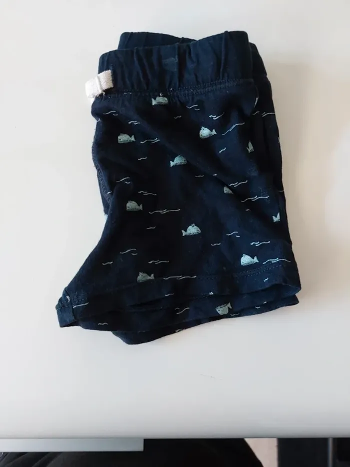 Short bleu imprimé "Kiabi" - photo numéro 3