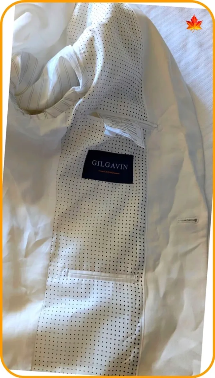 Veste de costume  blanc homme Gilgavin S - photo numéro 5