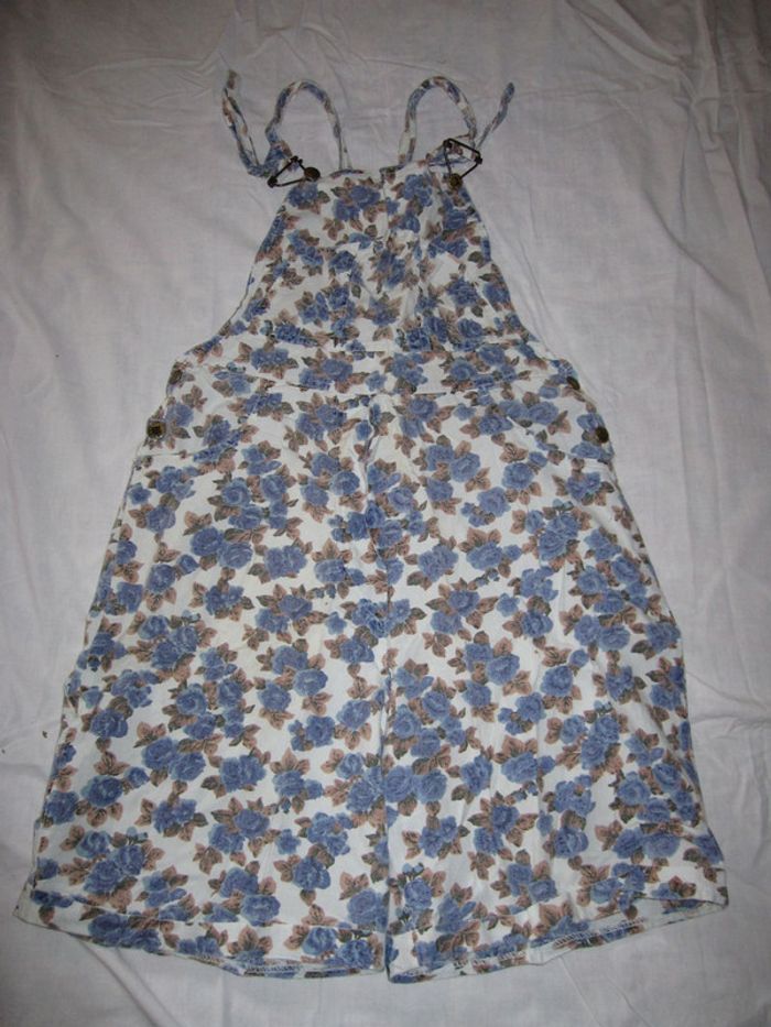 Short Salopette Taille 1 Bleu Femme